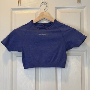 Alphalete Women's Blue Crop Top